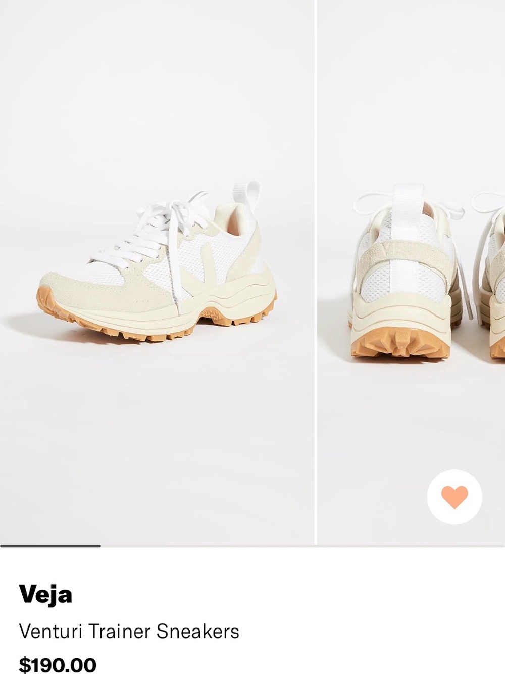 Veja Women's Venturi trainer sneakers, size 39